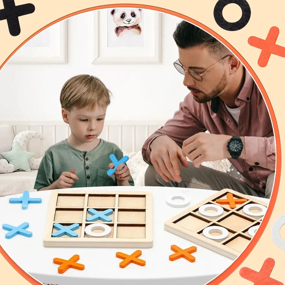 Wooden XO Tic Tac Toe Game Min - Party Games Kids Indoor recensione e prezzo