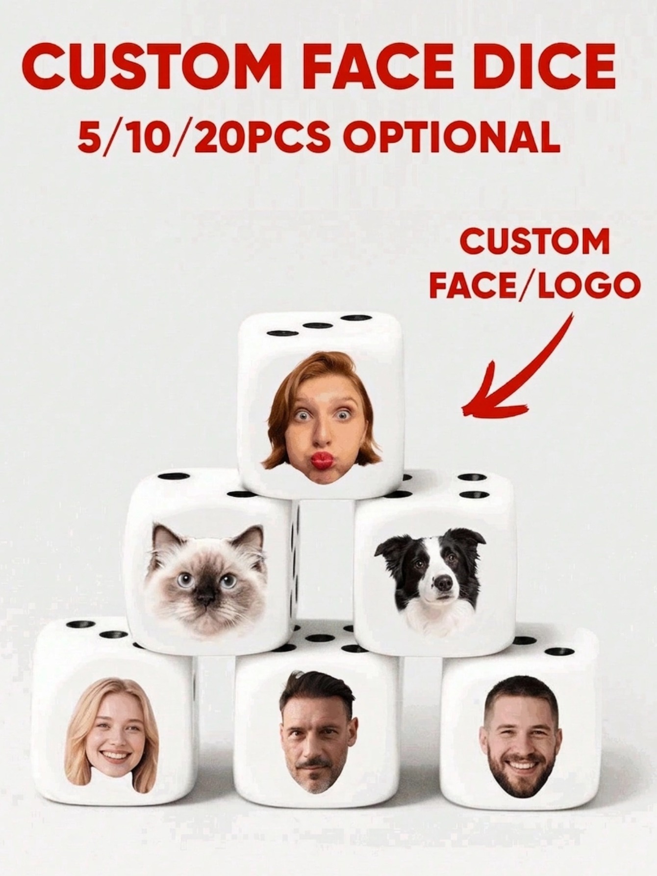 Custom Face Dice Personalized  - Party Games Graduation recensione e prezzo