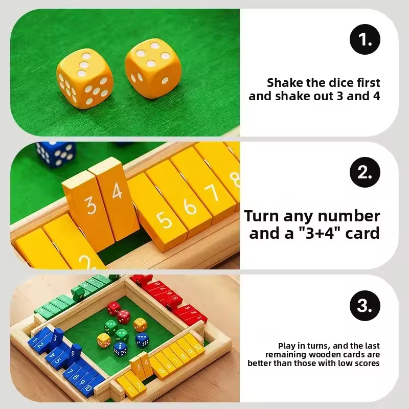 Box Game Wooden Dice Four-Side - Party Games For 7 People recensione e prezzo