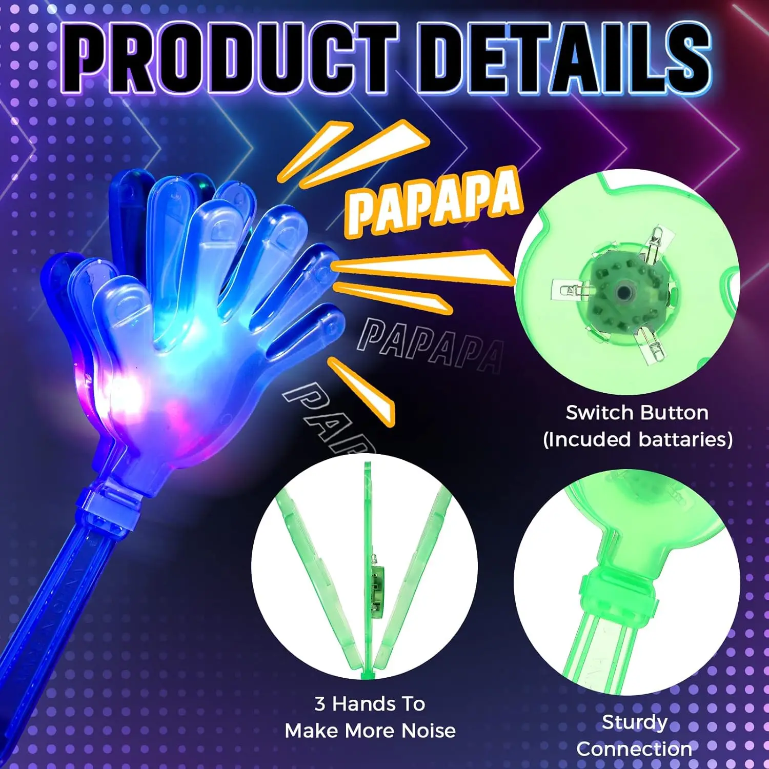 12pcs Hand Clappers Light up L - Party Games Graduation recensione e prezzo