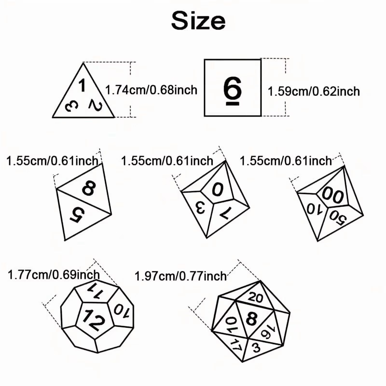 DND Dice Set -7pc Halloween Po - Party Games App recensione e prezzo