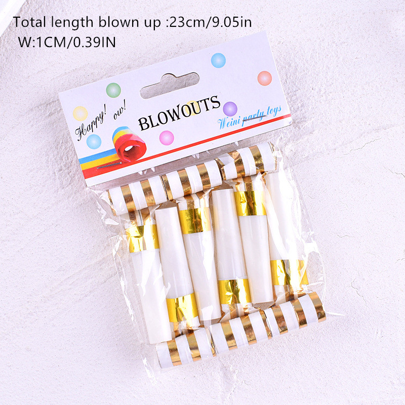 6/12/24PCS Blowout Gold Stripe - Party Games Graduation recensione e prezzo