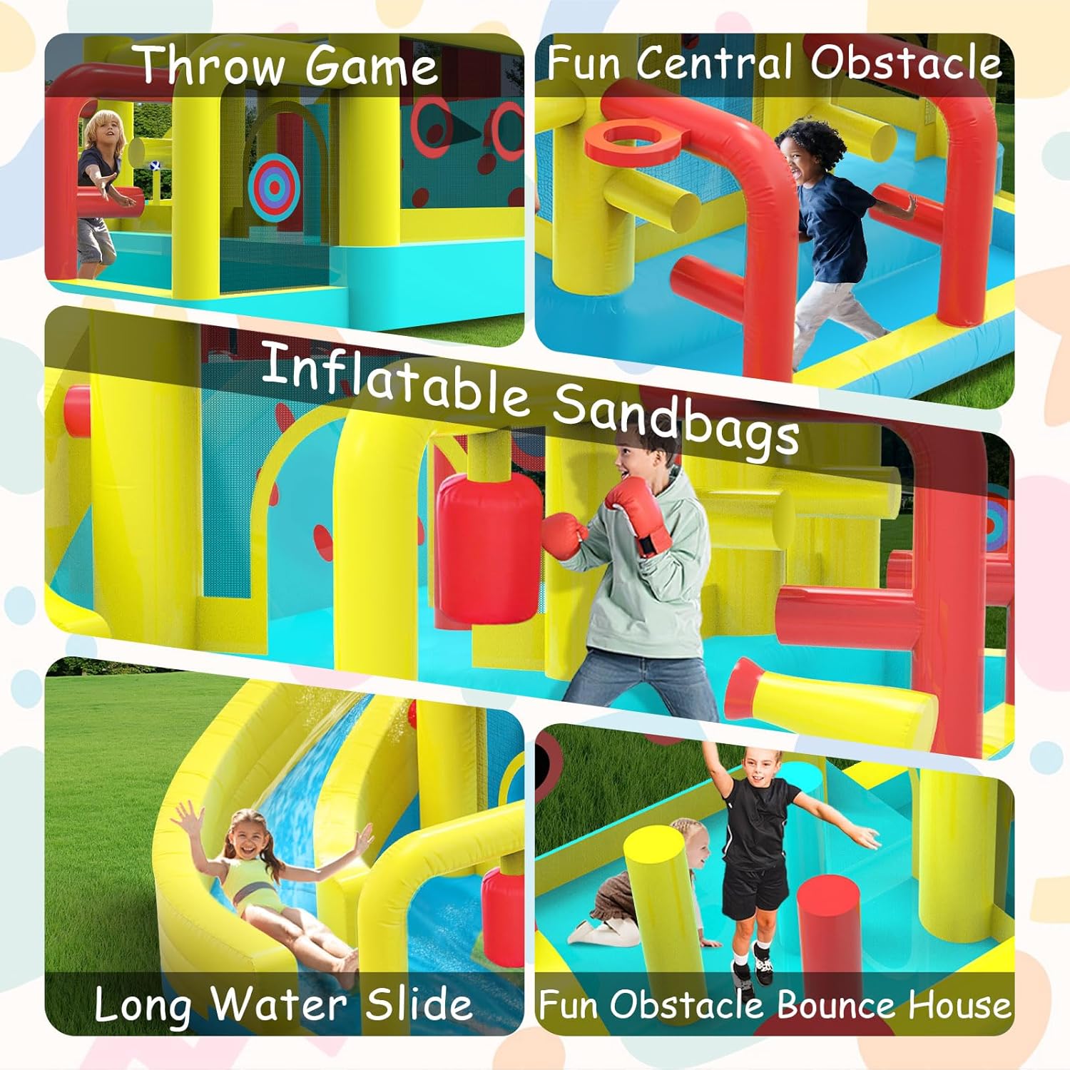 Kids Inflatable Water Slide Bo - Party Games Kids Indoor recensione e prezzo