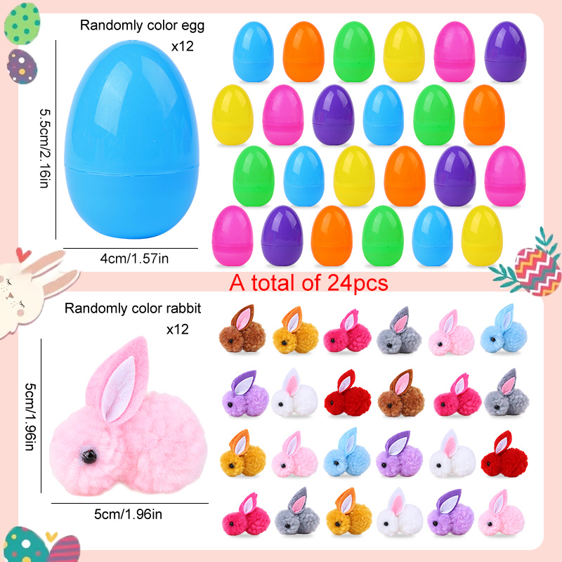 24/48Pcs Cute Easter Egg with  - Party Games Egg recensione e prezzo