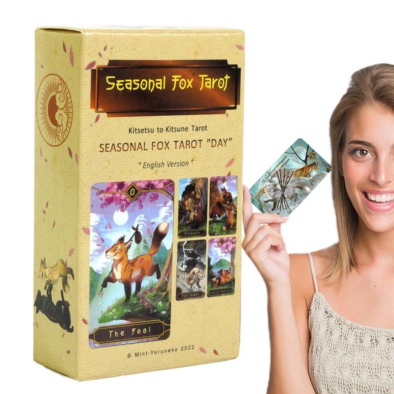 78pcs Tarot Cards Seasonal Fox - Party Games Meaning recensione e prezzo