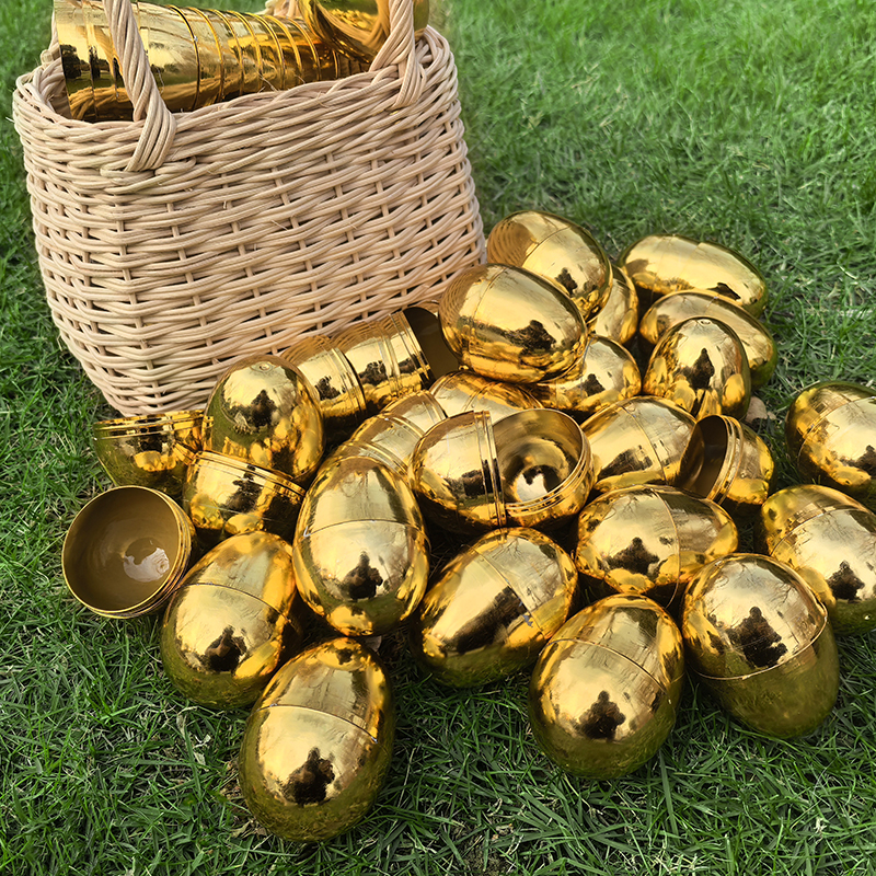 6-24Pcs Golden Easter Eggs Pla - Party Games Egg recensione e prezzo