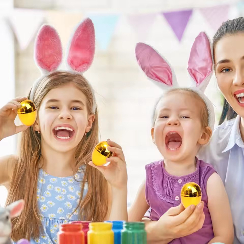 6-24Pcs Golden Easter Eggs Pla - Party Games Egg recensione e prezzo